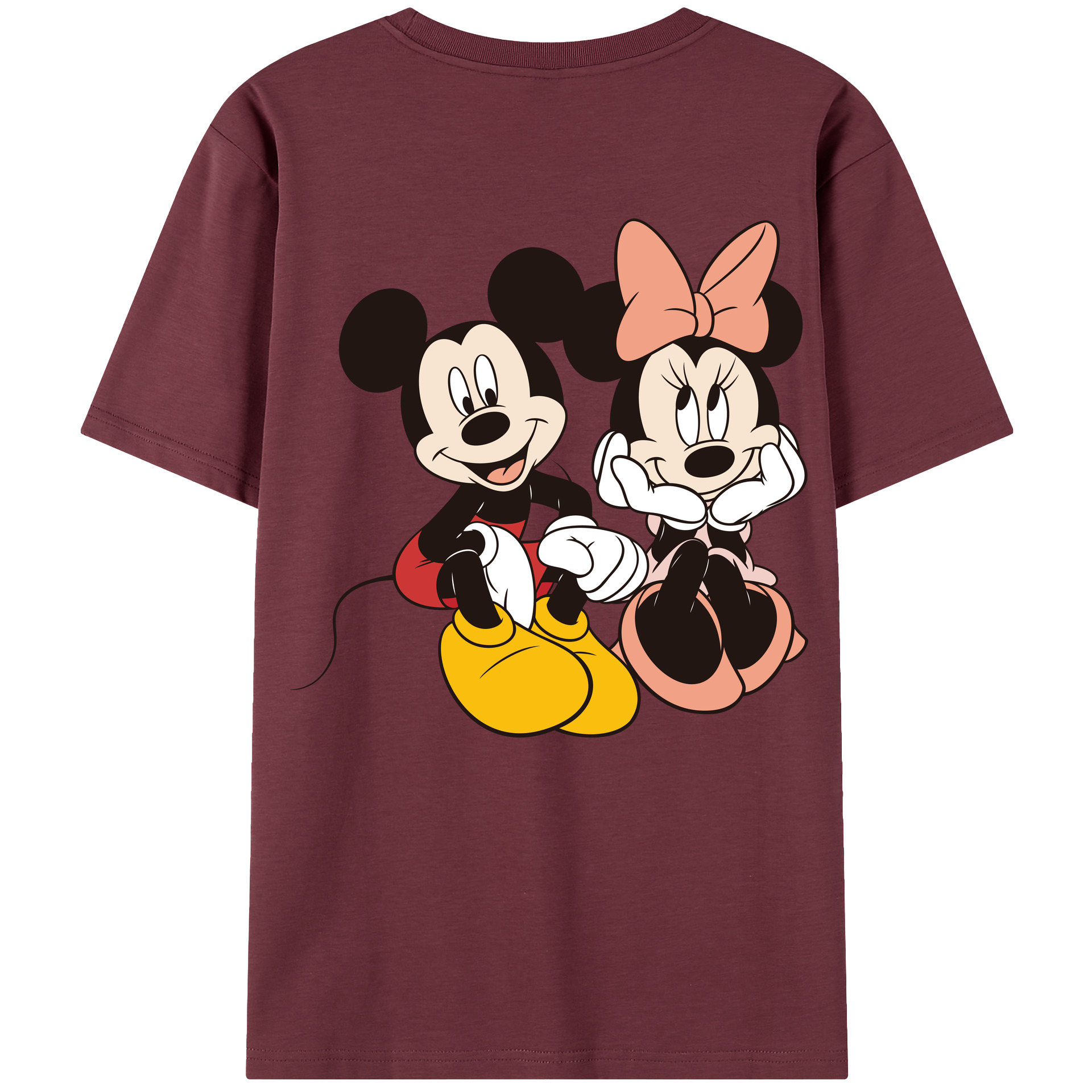 （画像用） ミッキーマウス Mickey Mouse 綿100％半袖Tシャツ（背面プリント）